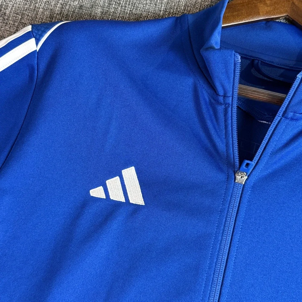Adidas Shirt Mens | L | Royal Blue Slim Fit Long Sleeve Performance HS3505